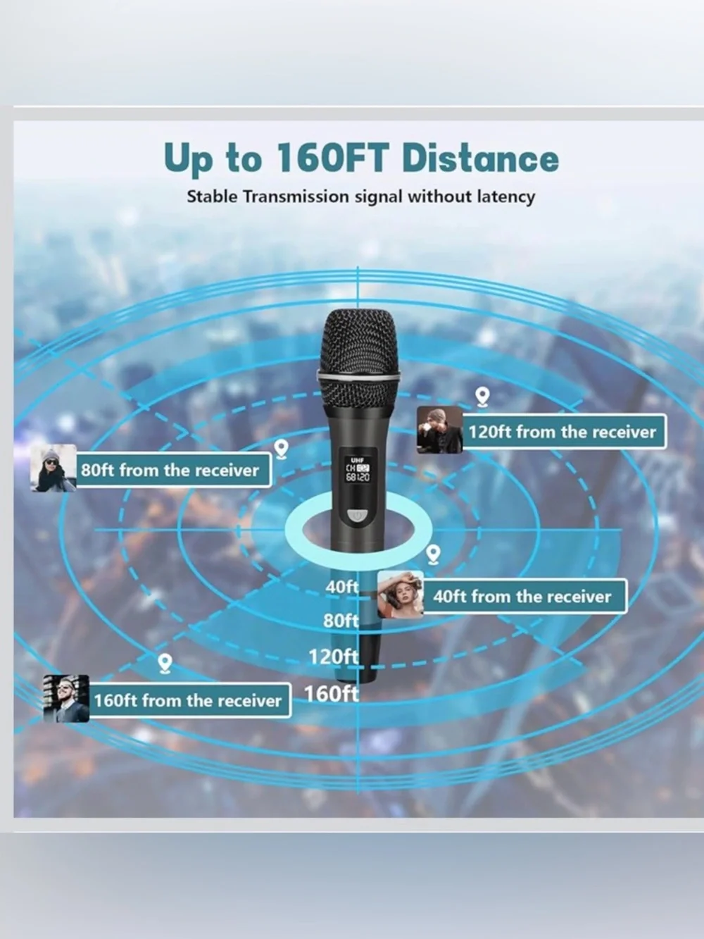 Wireless UHF Handheld Microphone Dual Pack - Black